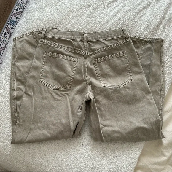 Women's Olive Gap High Rise Barrel Jeans Size 29/8 - Picture 5 of 5